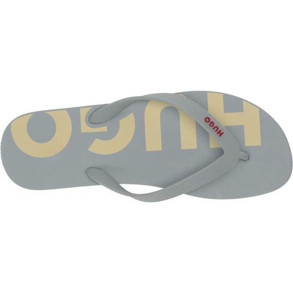 HUGO Men\'s Big Logo Print Flip Flops Slide Slippers Ice Blue Size 12/13 NWT main image 11